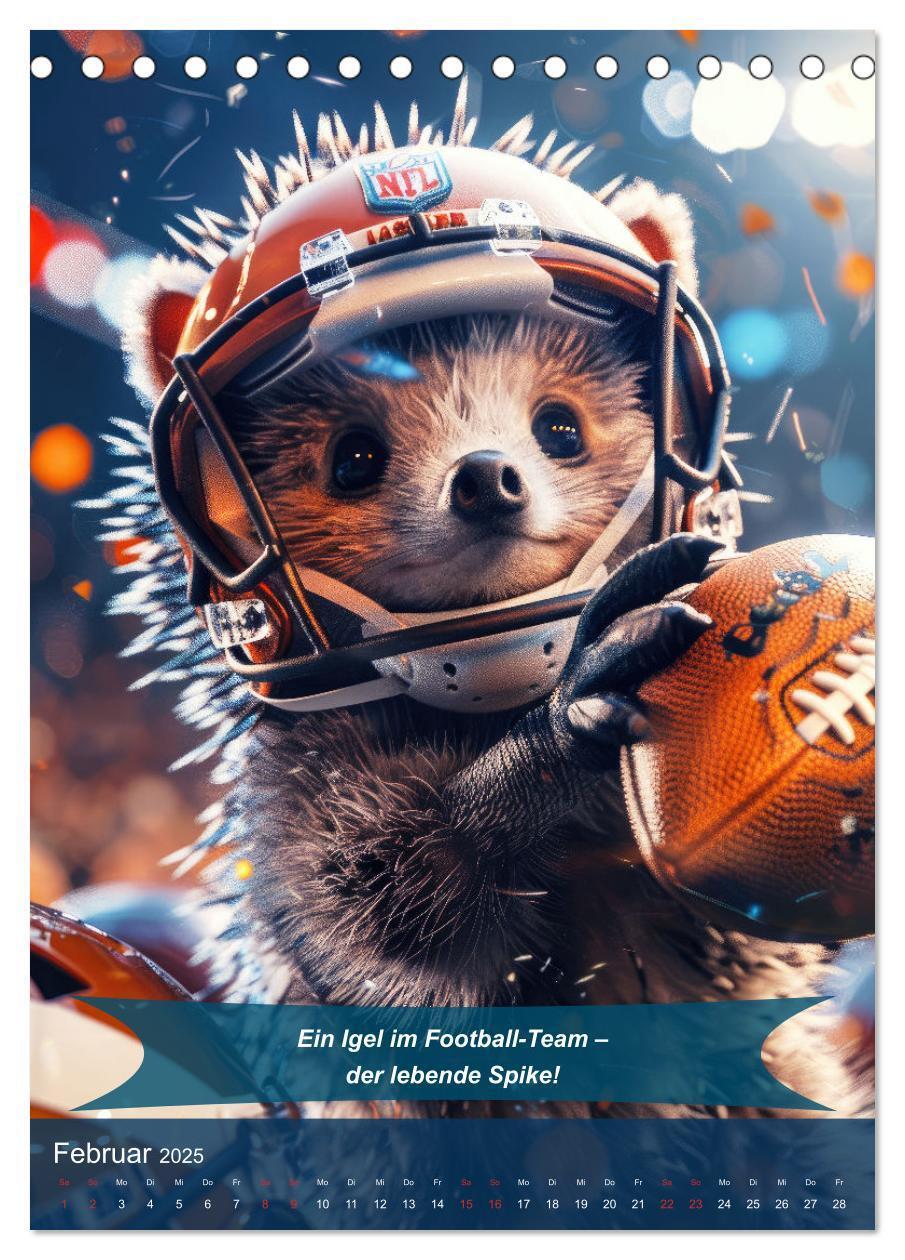 Bild: 9783457163191 | American Football mit tierischem Humor (Tischkalender 2025 DIN A5...