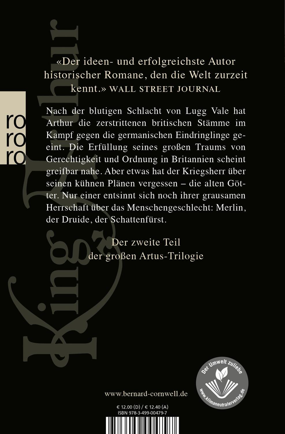 Rückseite: 9783499004797 | King Arthur: Der Schattenfürst | Historischer Roman | Bernard Cornwell