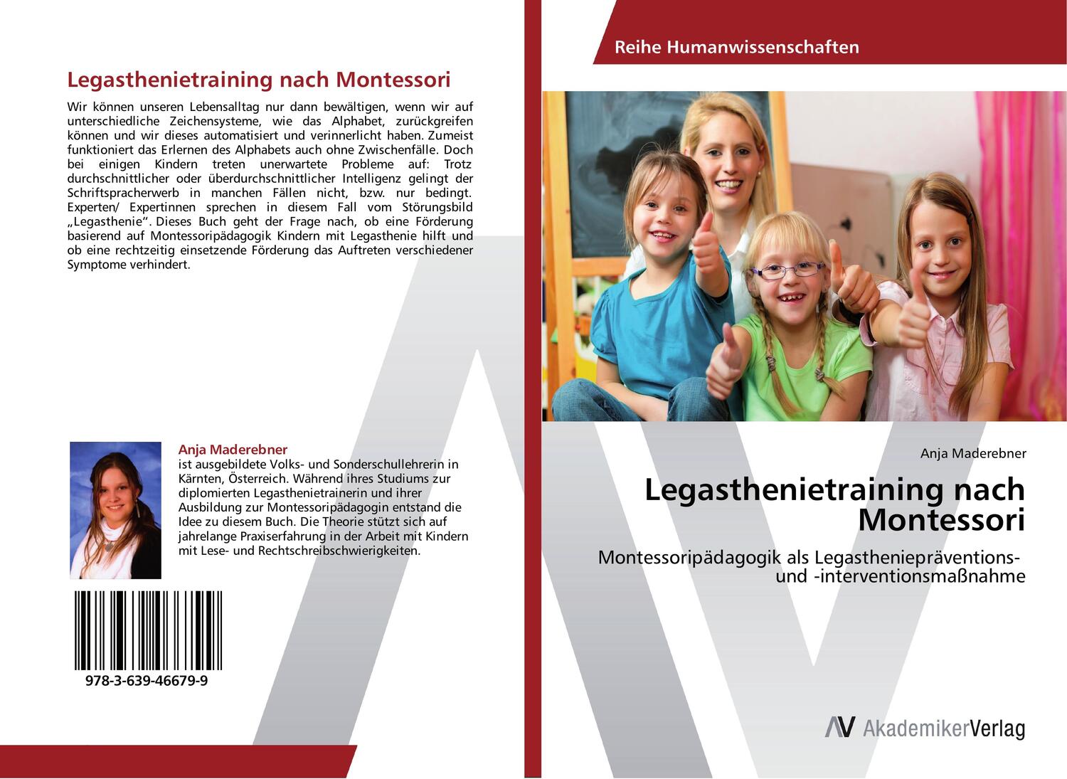 Cover: 9783639466799 | Legasthenietraining nach Montessori | Anja Maderebner | Taschenbuch