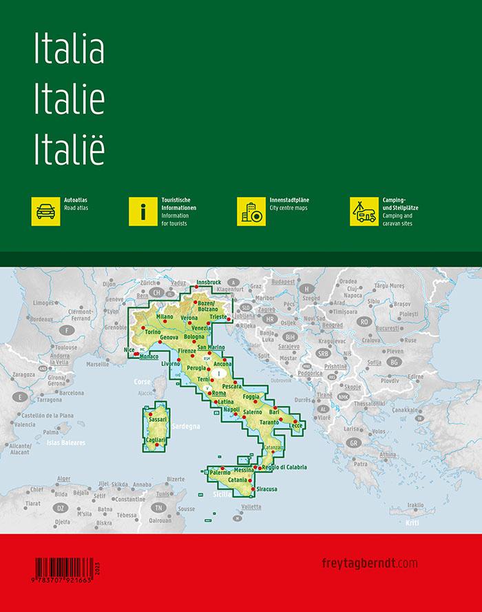 Rückseite: 9783707921663 | Italien, Autoatlas 1:150.000, freytag &amp; berndt | freytag &amp; berndt