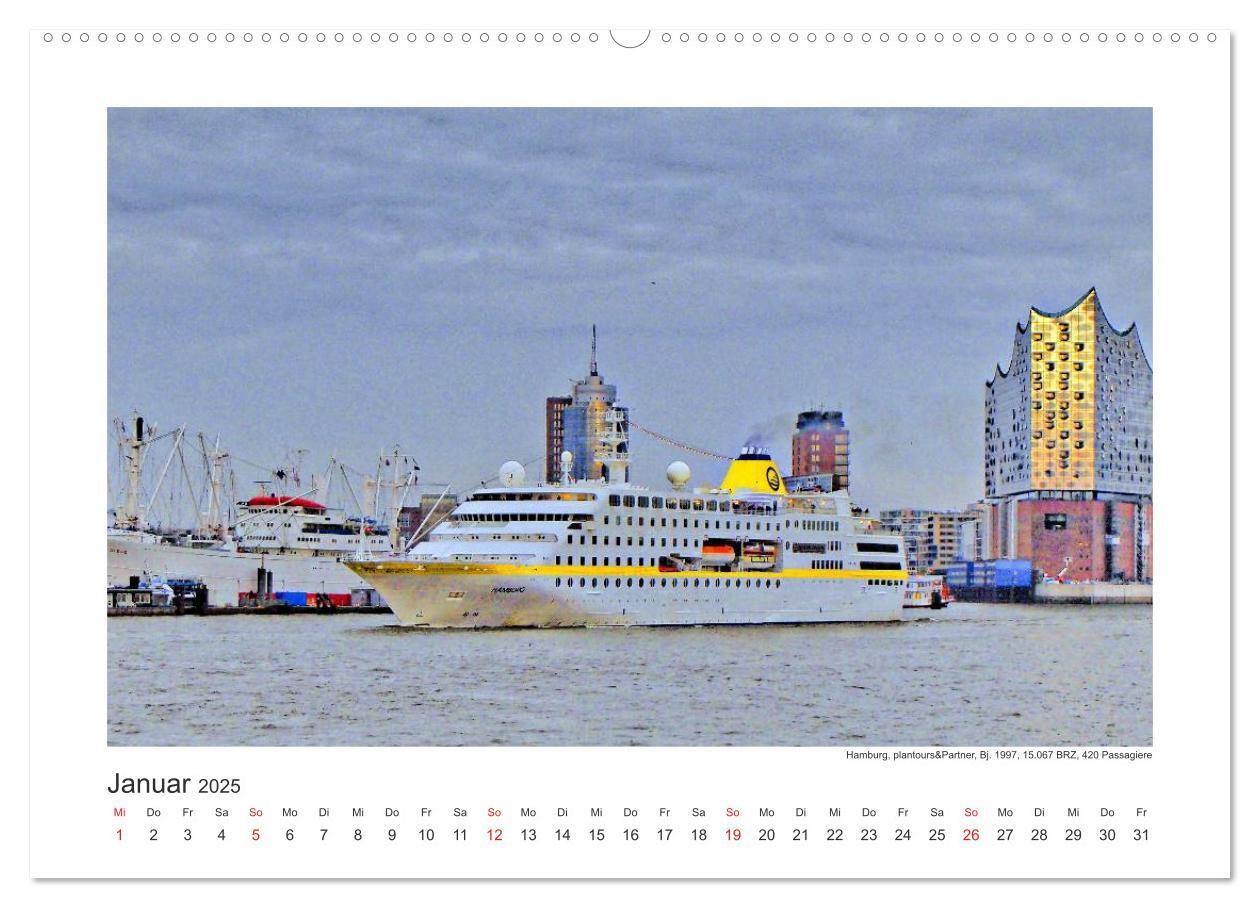 Bild: 9783435593248 | Kreuzfahrtschiffe Kurs Hamburg 2025 (Wandkalender 2025 DIN A2...