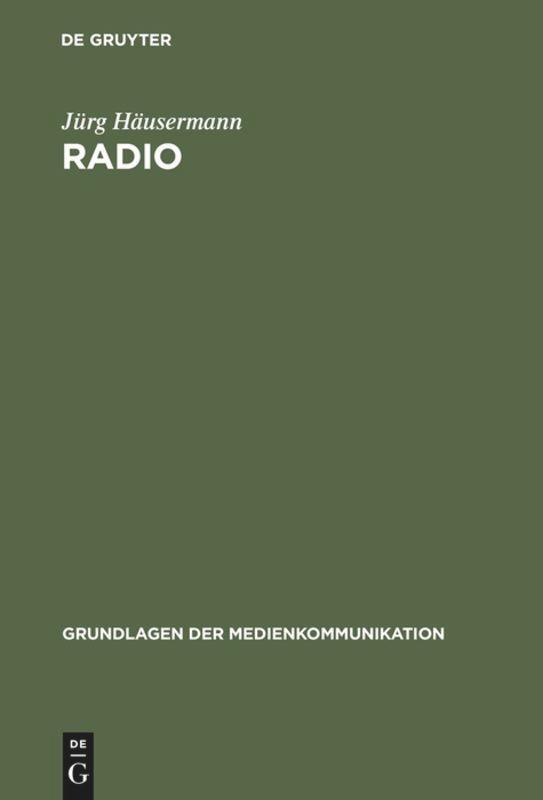Cover: 9783484371064 | Radio | Jürg Häusermann | Buch | ISSN | HC runder Rücken kaschiert