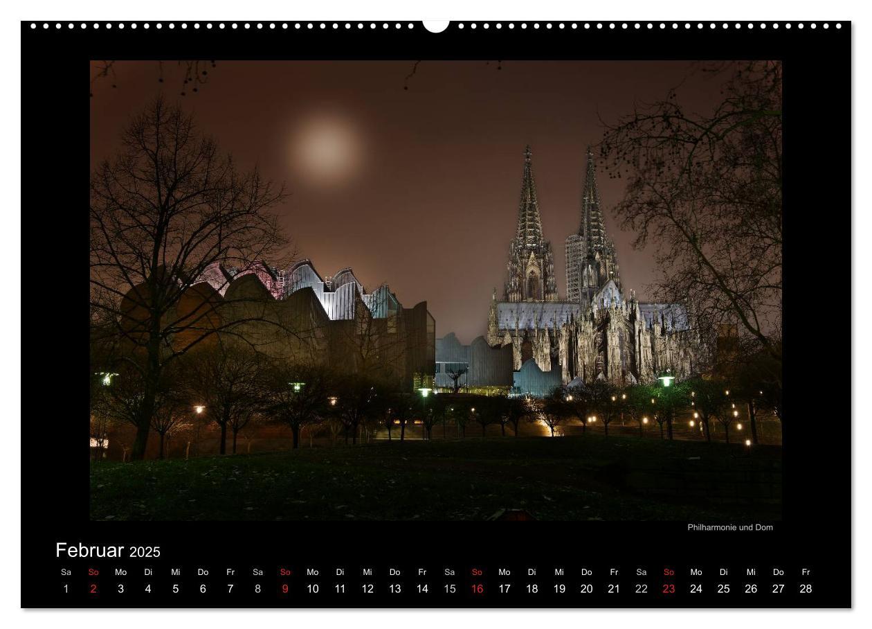 Bild: 9783435781706 | Köln ¿ Nachts 2025 (Wandkalender 2025 DIN A2 quer), CALVENDO...