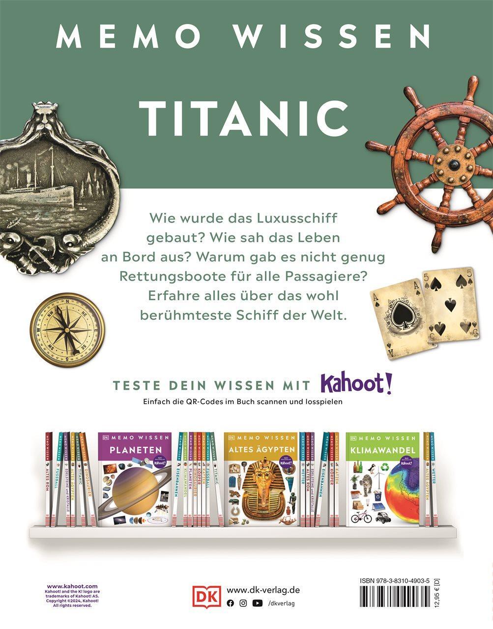 Rückseite: 9783831049035 | memo Wissen. Titanic | Simon Adams | Buch | 72 S. | Deutsch | 2024