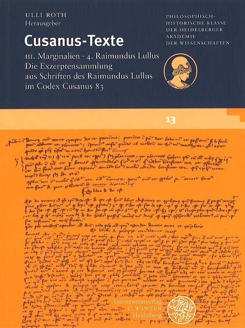 Cover: 9783825309107 | Cusanus-Texte / III. Marginalien | Ulli Roth | Taschenbuch | Latein