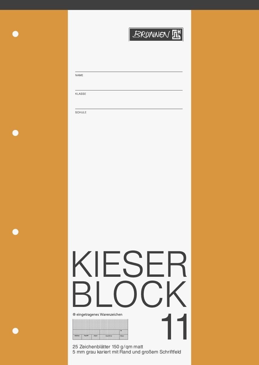 Cover: 4003273032002 | Brunnen KIESER-Block A4 Lineatur 11 kariert mit Rand | 1042235 | 2020
