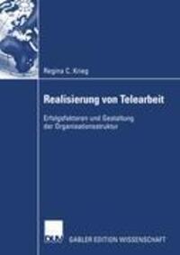 Cover: 9783824478224 | Realisierung von Telearbeit | Regina Krieg | Taschenbuch | Paperback