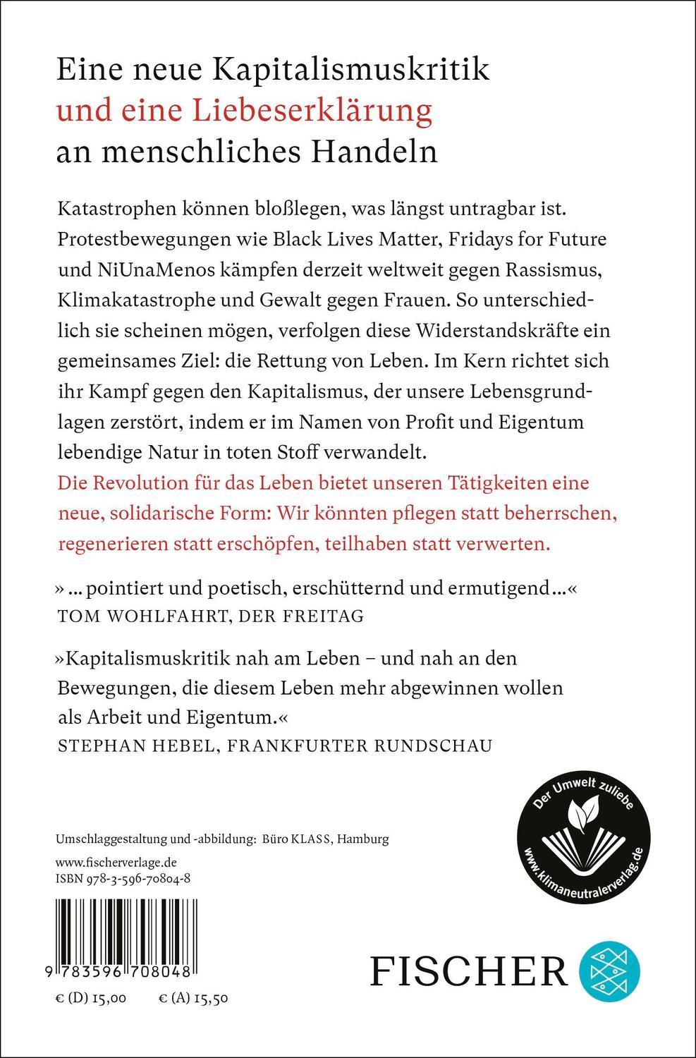 Rückseite: 9783596708048 | Revolution für das Leben | Philosophie der neuen Protestformen | Buch