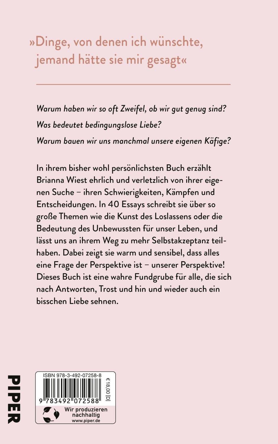 Rückseite: 9783492072588 | The Truth About Everything | Brianna Wiest | Buch | 128 S. | Deutsch