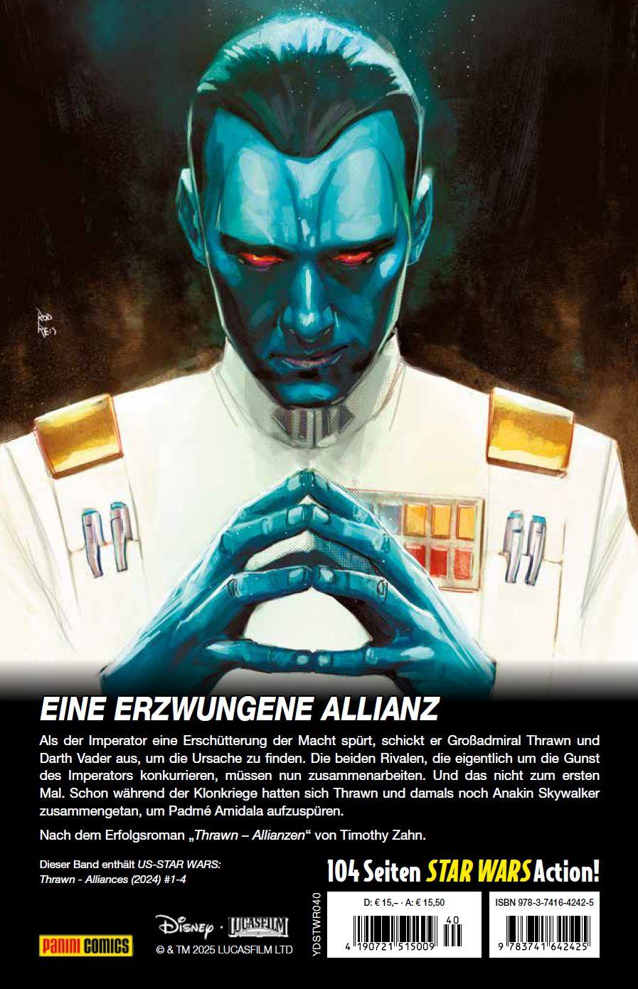 Rückseite: 9783741642425 | Star Wars Comics: Thrawn - Allianzen | Timothy Zahn (u. a.) | Buch