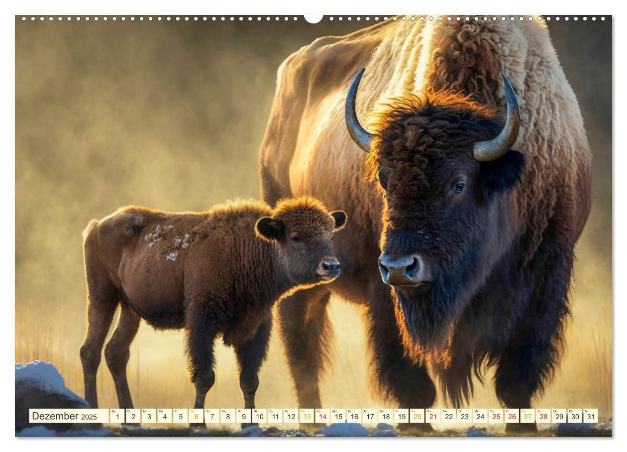 Bild: 9783383911491 | Amerikanischer Bison (Wandkalender 2025 DIN A2 quer), CALVENDO...