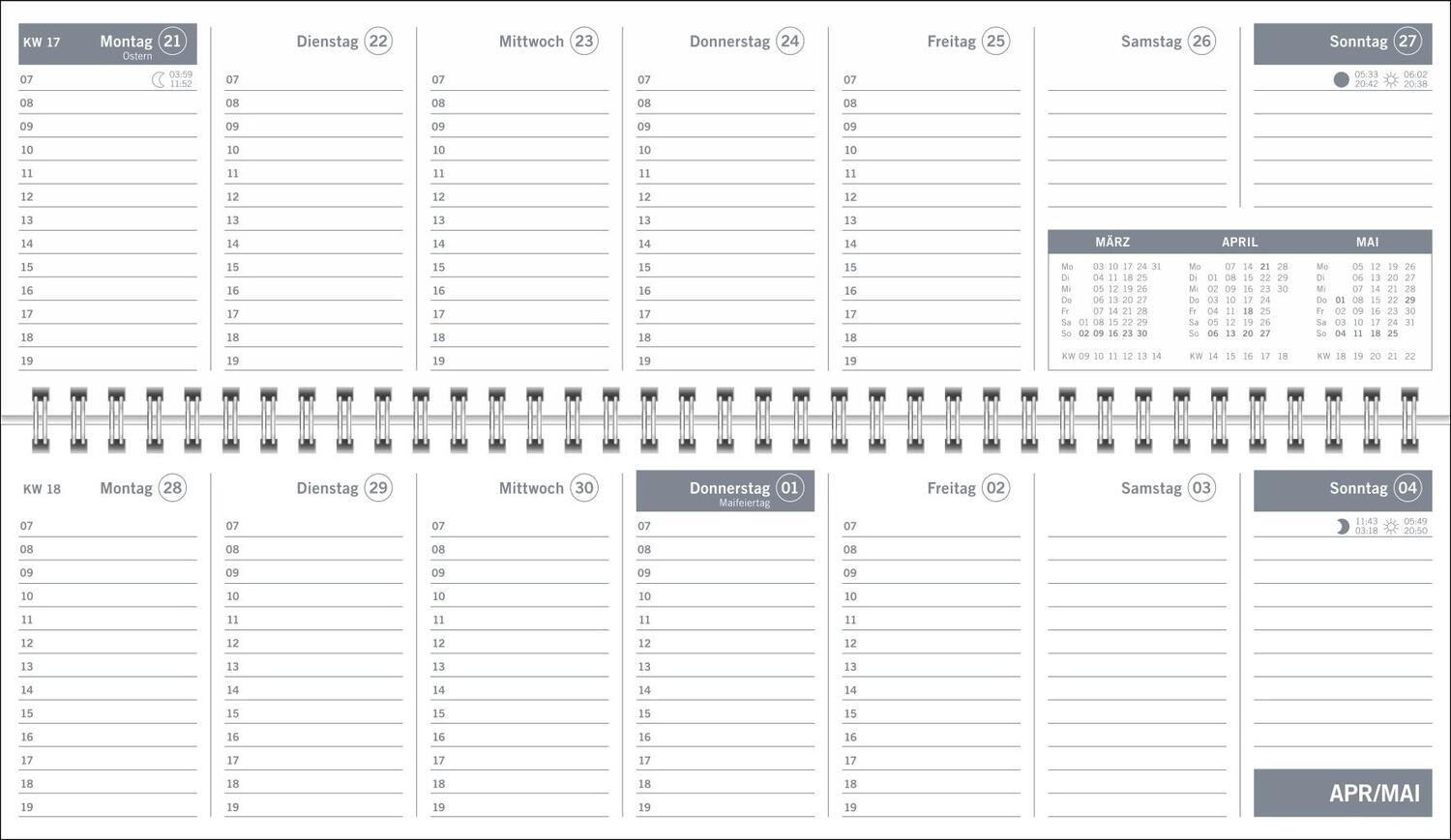 Bild: 9783756406678 | Wochenquerplaner Petrol 2025 | Heye | Kalender | Bürokalender Heye