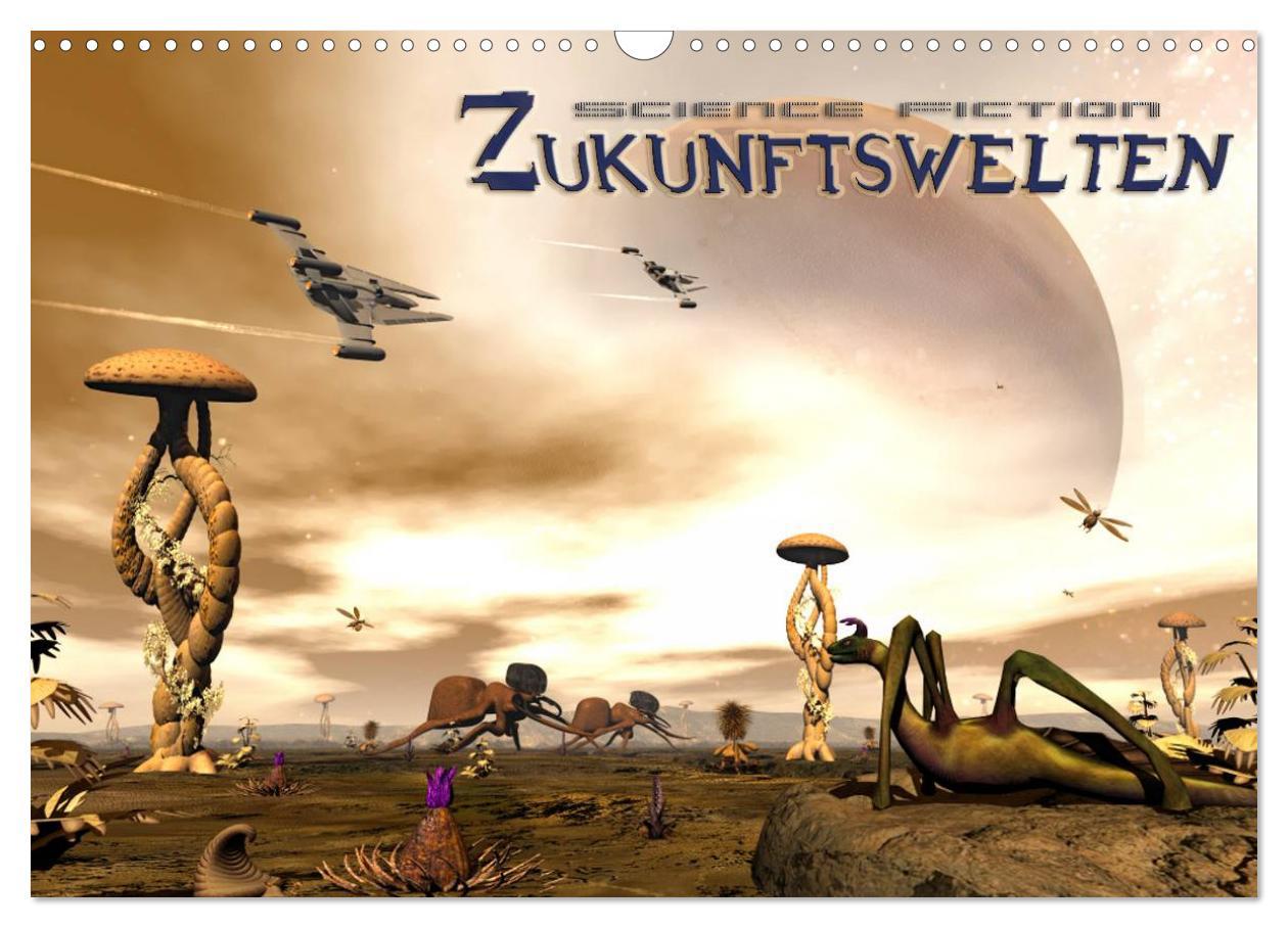 Cover: 9783435734672 | Zukunftswelten (Science Fiction) (Wandkalender 2025 DIN A3 quer),...