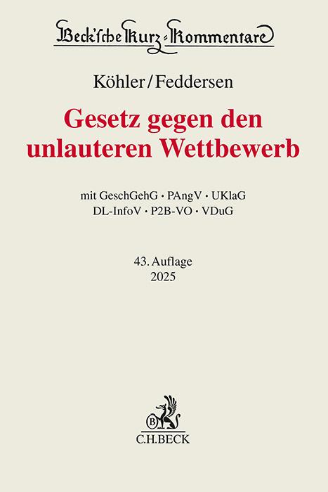 Cover: 9783406821295 | Gesetz gegen den unlauteren Wettbewerb | Helmut Köhler (u. a.) | Buch