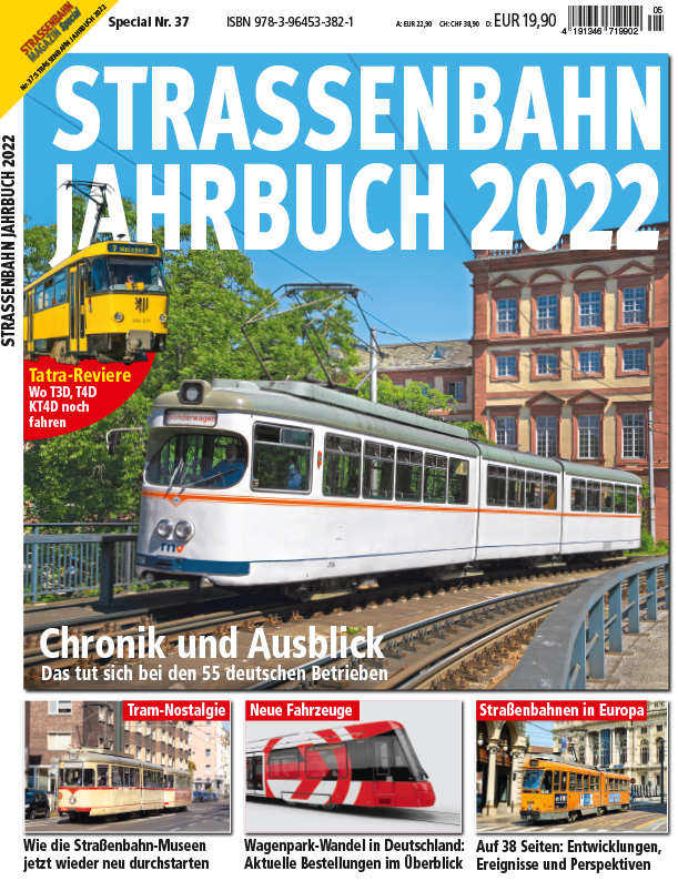 Cover: 9783964533821 | STRASSENBAHN JAHRBUCH 2022 | Straßenbahn Special #37 | Broschüre