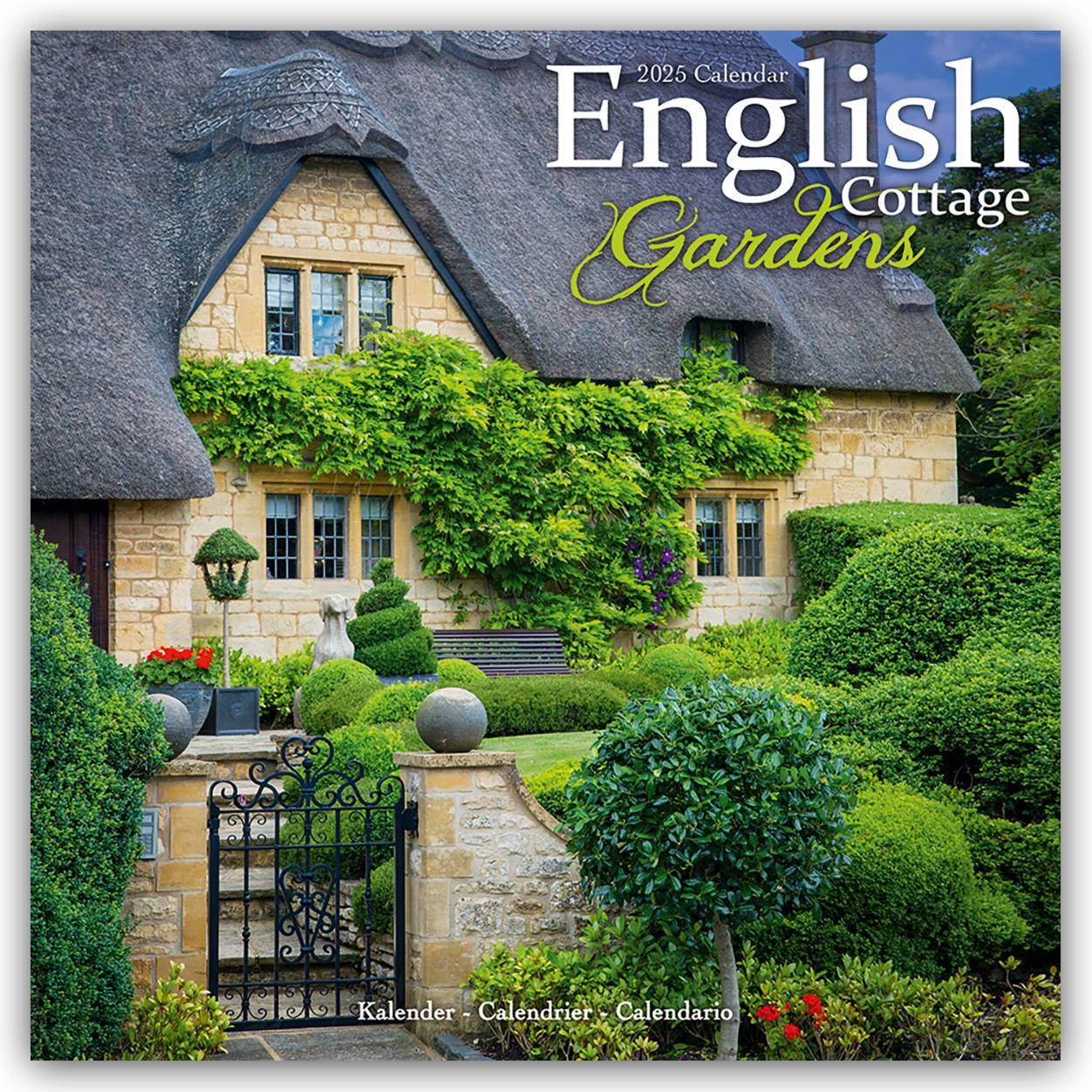 Cover: 9781804604649 | English Cottage Gardens - Englische Gärten 2025 - 16-Monatskalender