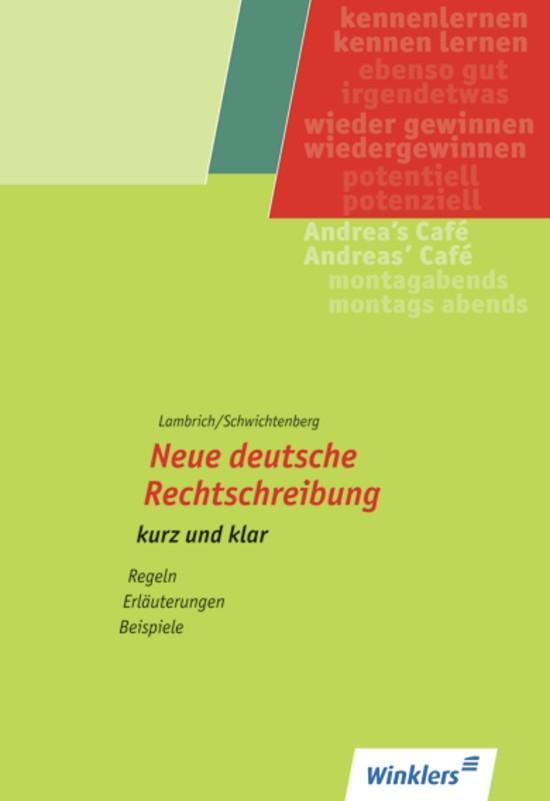 Cover: 9783804543140 | Neue deutsche Rechtschreibung. kurz und klar | Bundle | 1 Broschüre