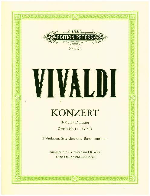 Cover: 9790014023157 | Konzert für 2 Violinen, Streicher und Basso continuo d-moll op. 3...