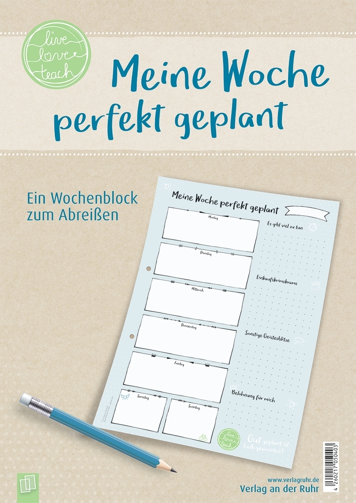 Cover: 9783834637963 | Meine Woche perfekt geplant, live - love - teach | Ruhr | Taschenbuch