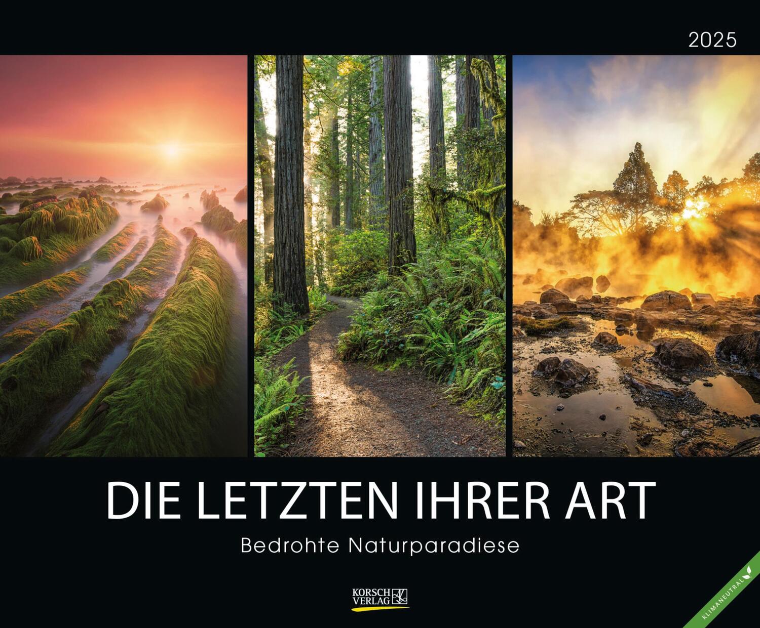 Cover: 9783731875918 | Bedrohte Naturparadiese 2025 | Verlag Korsch | Kalender | 14 S. | 2025