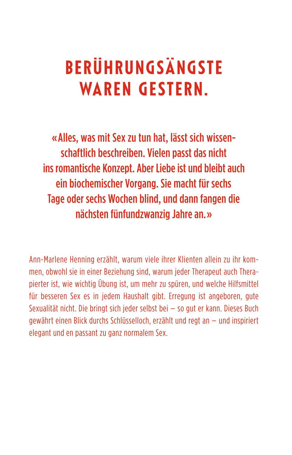 Rückseite: 9783499633188 | Liebespraxis | Eine Sexologin erzählt | Ann-Marlene Henning | Buch