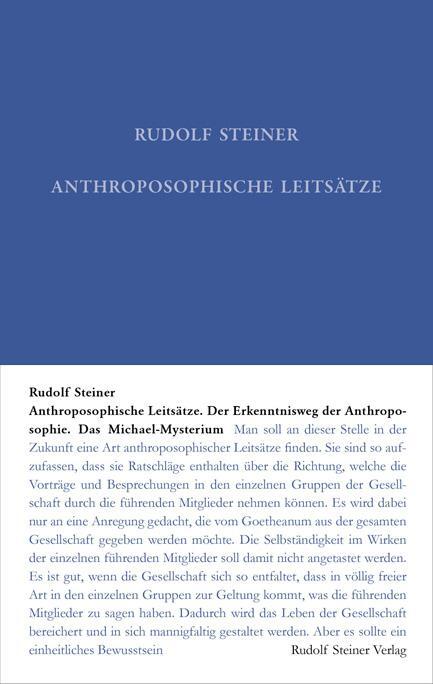 Cover: 9783727402623 | Anthroposophische Leitsätze | Rudolf Steiner | Buch | Lesebändchen