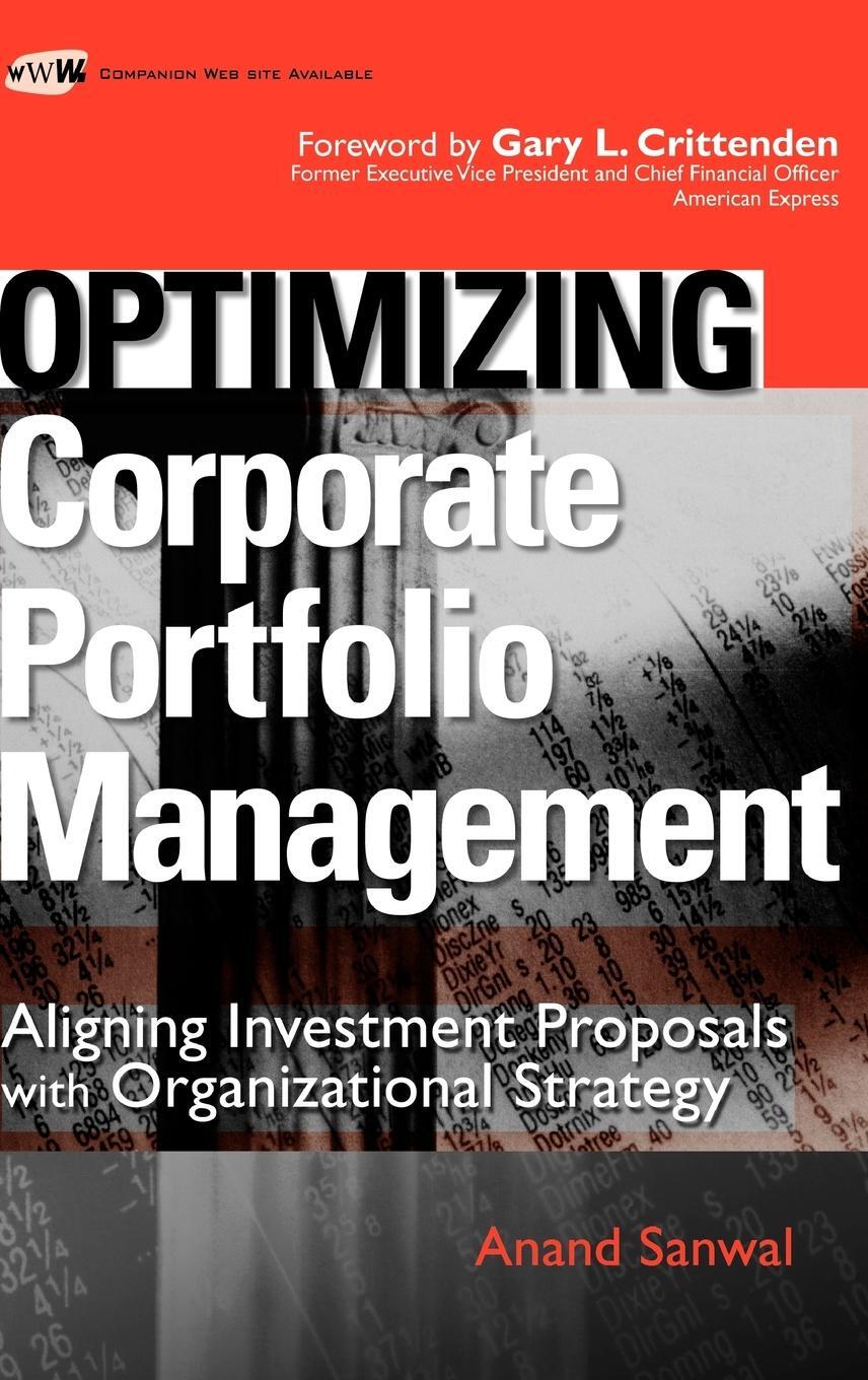 Cover: 9780470126882 | Optimizing Corporate Portfolio Management | Anand Sanwal | Buch | 2007