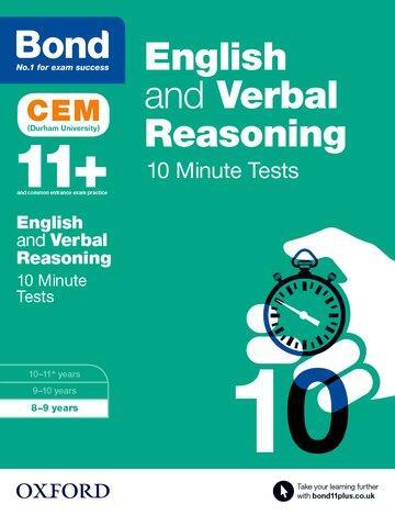 Cover: 9780192746818 | Bond 11+: English &amp; Verbal Reasoning: CEM 10 Minute Tests | 8-9 years