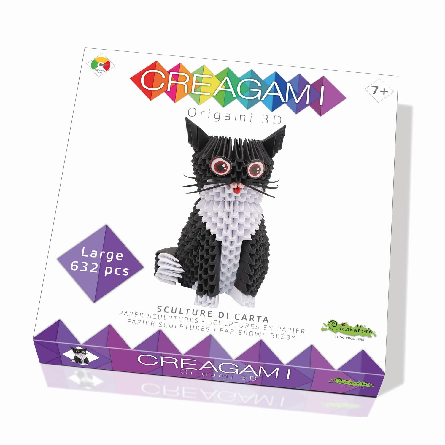 Cover: 8032591787338 | CREAGAMI - Origami 3D Katze 632 Teile | Creagami | Spiel | Deutsch
