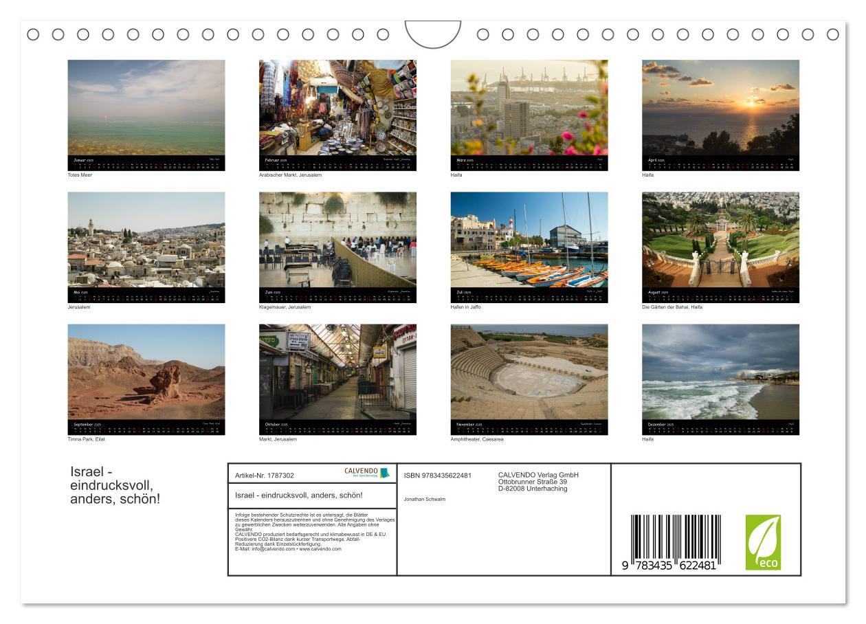 Bild: 9783435622481 | Israel - eindrucksvoll, anders, schön! (Wandkalender 2025 DIN A4...