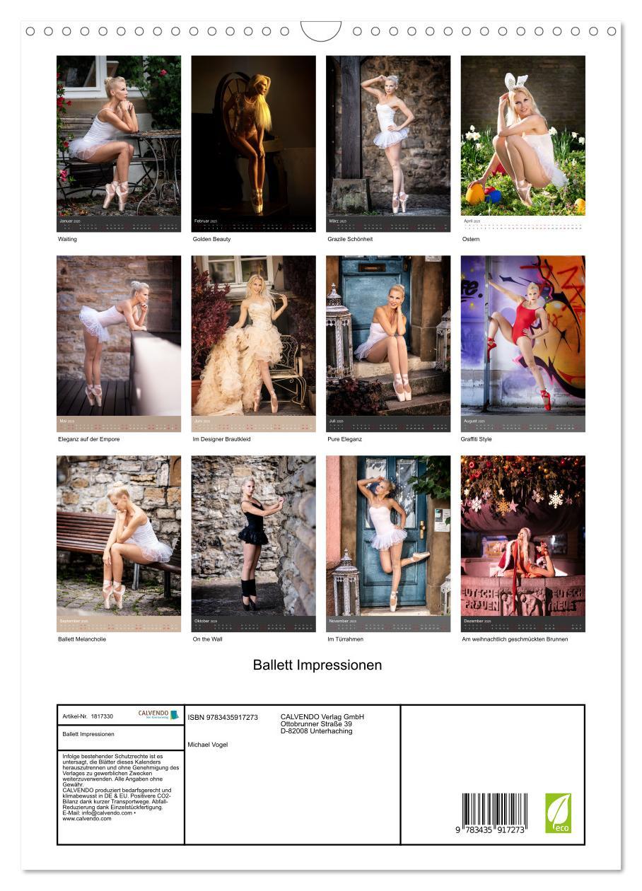 Bild: 9783435917273 | Ballett Impressionen (Wandkalender 2025 DIN A3 hoch), CALVENDO...