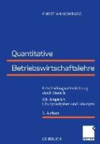Cover: 9783834943415 | Quantitative Betriebswirtschaftslehre | Christian Homburg | Buch | xxv