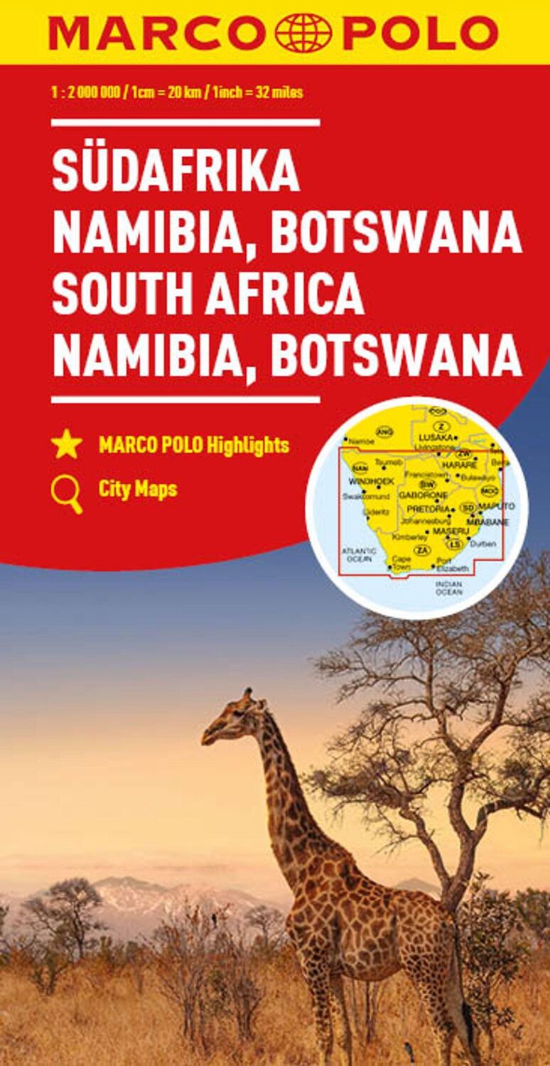 Cover: 9783575018687 | MARCO POLO Kontinentalkarte Südafrika, Namibia, Botswana 1:2 Mio.