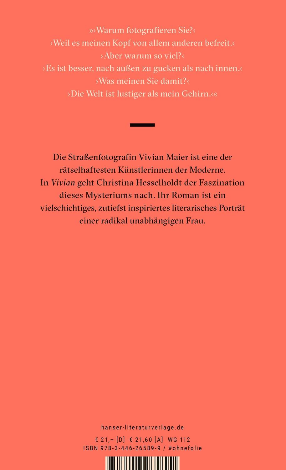 Bild: 9783446265899 | Vivian | Christina Hesselholdt | Buch | 208 S. | Deutsch | 2020