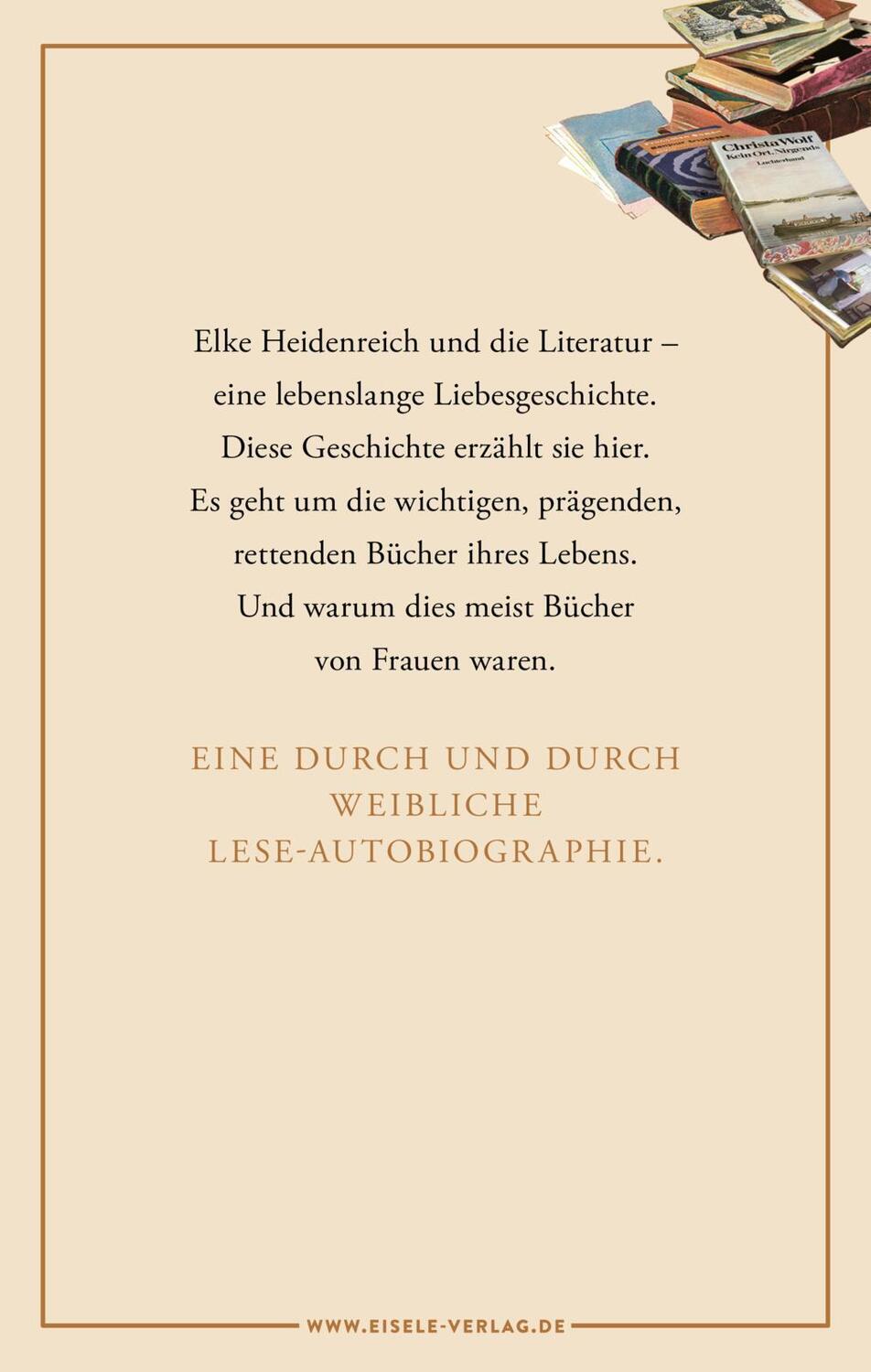 Rückseite: 9783961611201 | Hier geht's lang! | Elke Heidenreich | Buch | 192 S. | Deutsch | 2021