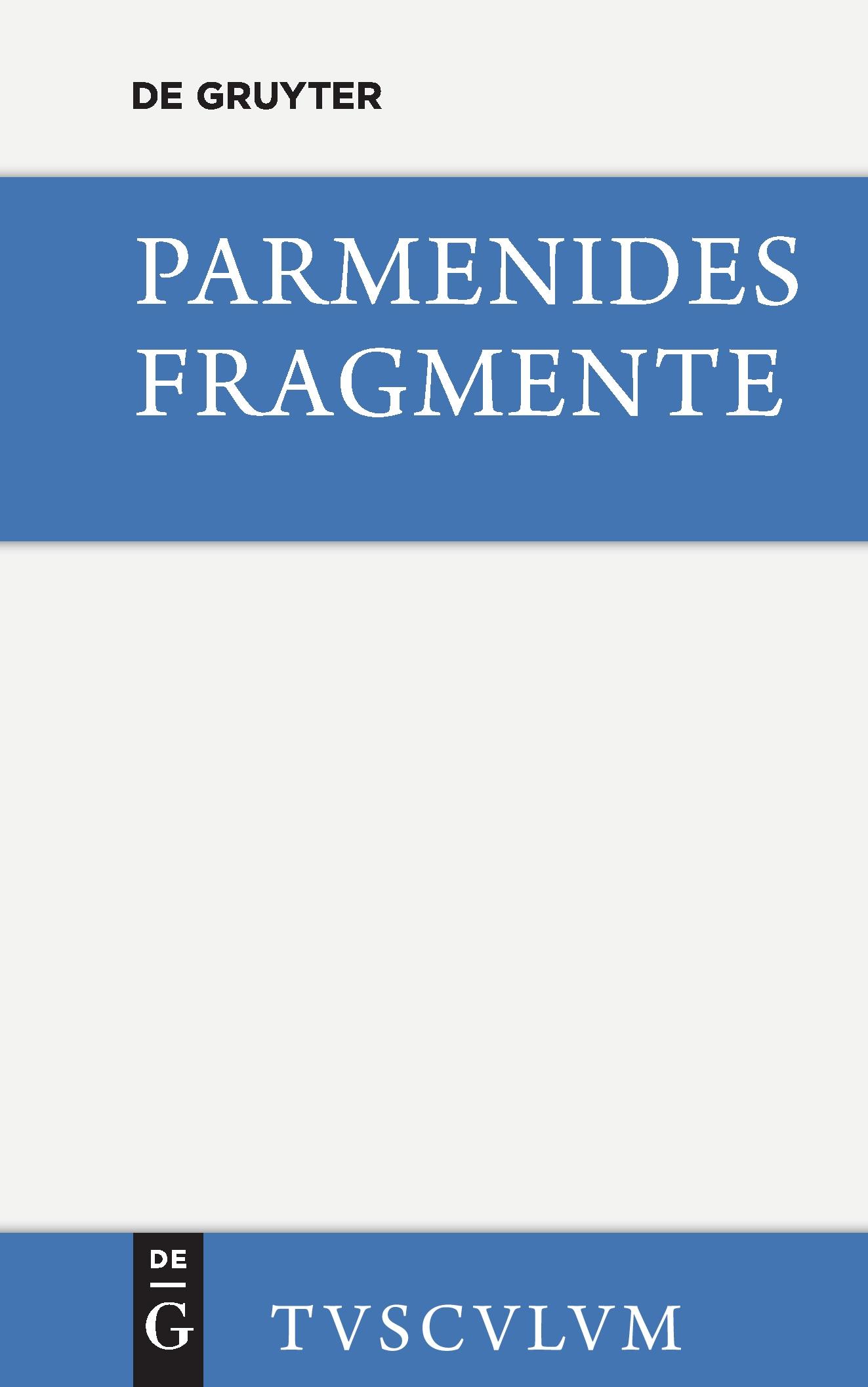 Cover: 9783050054216 | Die Fragmente | Griechisch - Deutsch | Parmenides | Buch | 208 S.