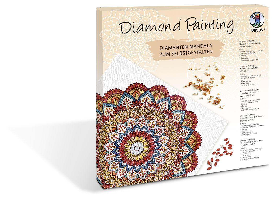 Cover: 4008525250340 | Diamond Painting "Diamantane Mandala Set 6", rot / orange / petrol