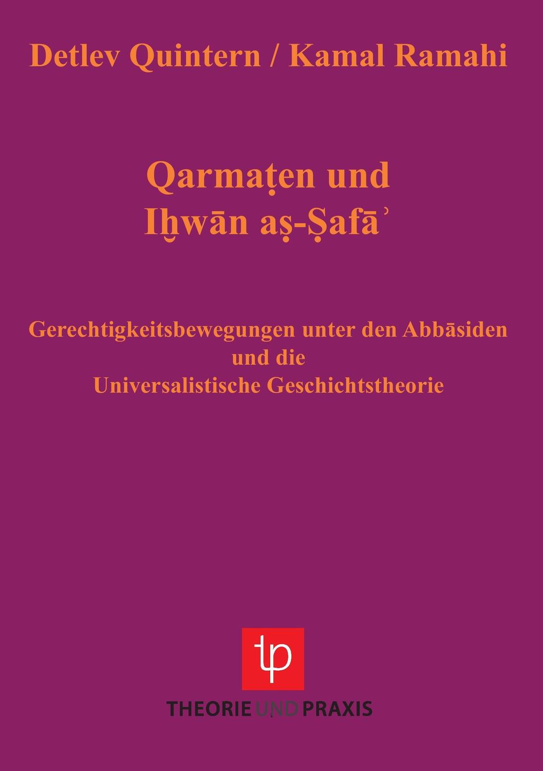 Cover: 9783921866979 | Qarmaten und Ihwan as-Safa ¿ Gerechtigkeitsbewegungen unter den...