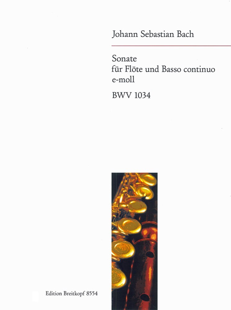 Cover: 9790004178430 | Sonate E Bwv1034 | Johann Sebastian Bach | Breitkopf Urtext Edition