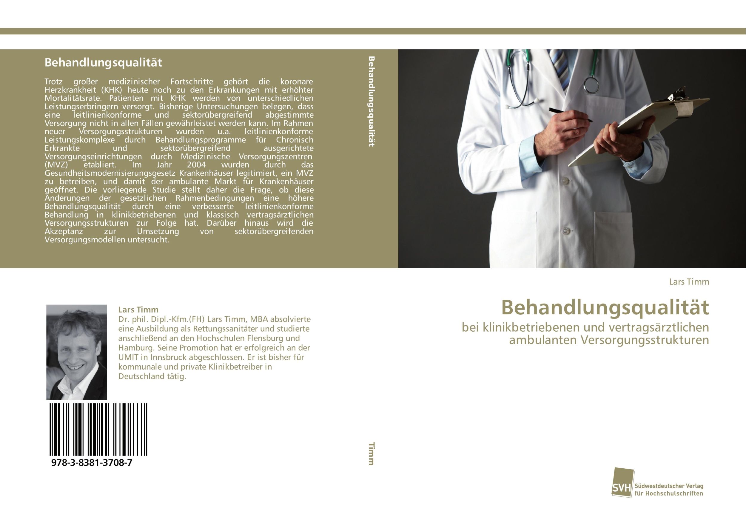 Cover: 9783838137087 | Behandlungsqualität | Lars Timm | Taschenbuch | Paperback | 368 S.