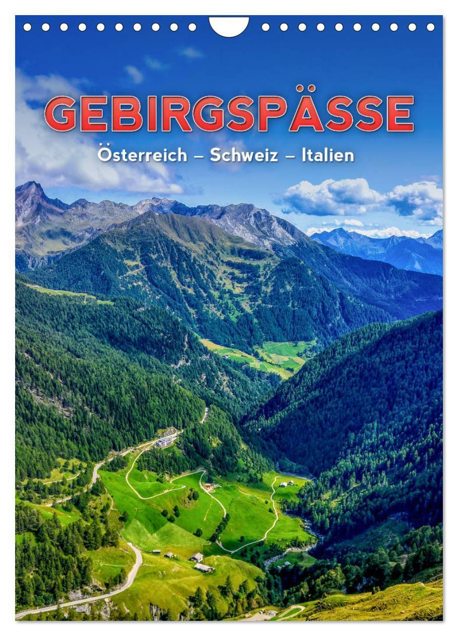 Cover: 9783435948949 | GEBIRGSPÄSSE Österreich - Schweiz - Italien (Wandkalender 2025 DIN...