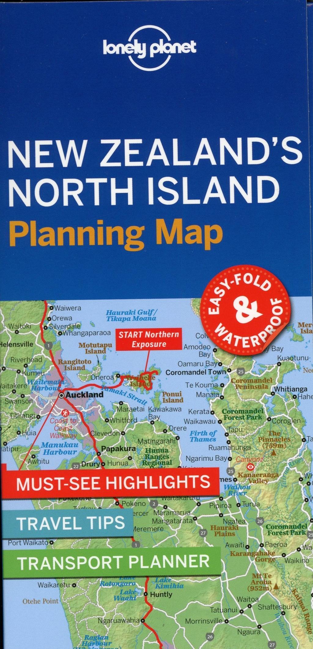 Cover: 9781788685986 | Lonely Planet New Zealand's North Island Planning Map | Lonely Planet