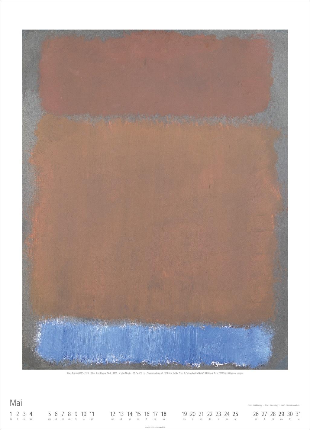 Bild: 9783839900062 | Mark Rothko Kalender 2025 | Mark Rothko | Kalender | Spiralbindung