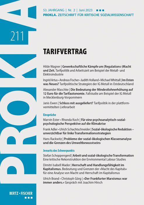 Cover: 9783865059116 | Tarifvertrag | PROKLA 211 / 53. Jg., Heft 2, Juni 2023 | Prokla | Buch