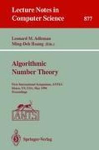 Cover: 9783540586913 | Algorithmic Number Theory | Ming-Deh Huang (u. a.) | Taschenbuch | x