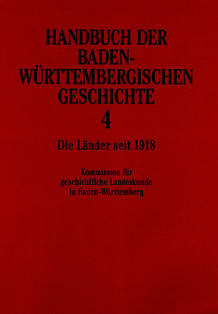 Cover: 9783608914689 | Handbuch der Baden-Württembergischen Geschichte (Handbuch der...