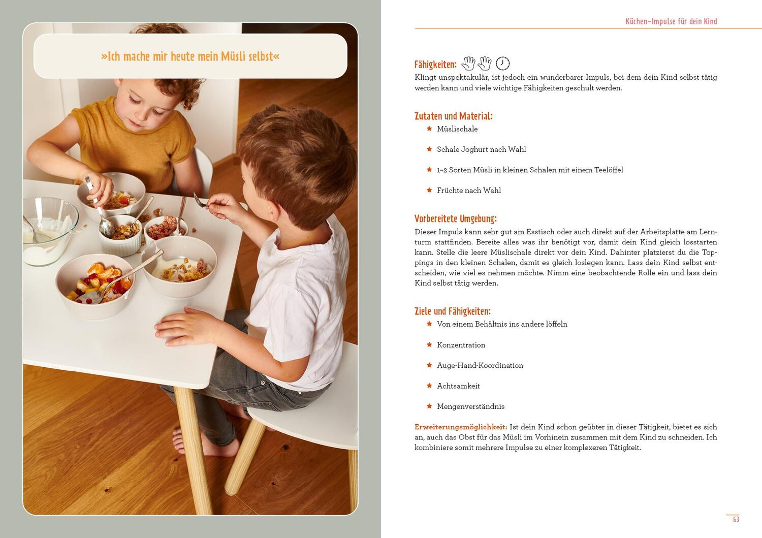 Bild: 9783742322050 | Montessori-Ideen für die Küche - Kochen mit Kindern | Julia Peneder