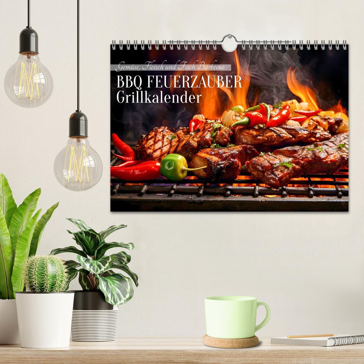 Bild: 9783383847509 | BBQ Feuerzauber - Grillkalender (Wandkalender 2025 DIN A4 quer),...