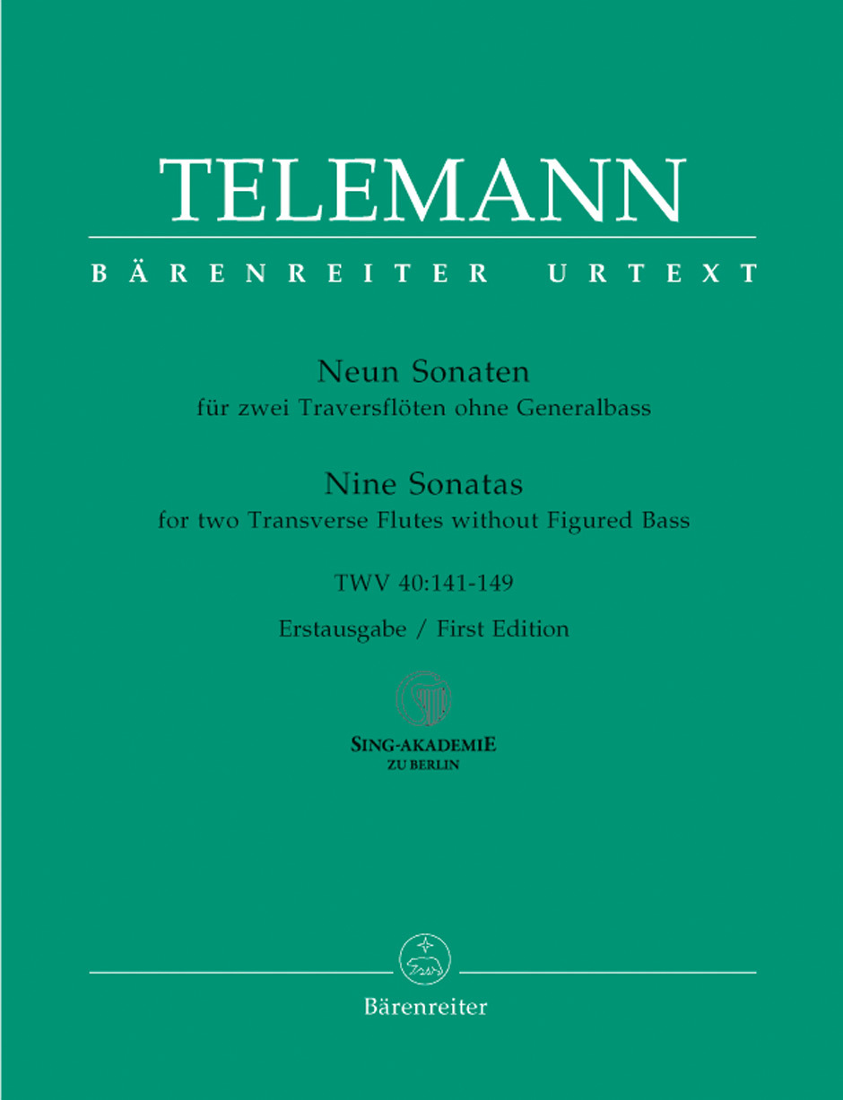 Cover: 9790006526970 | Neun Sonaten TWV 40:141-149 für zwei Traversflöten ohne Bass | Buch