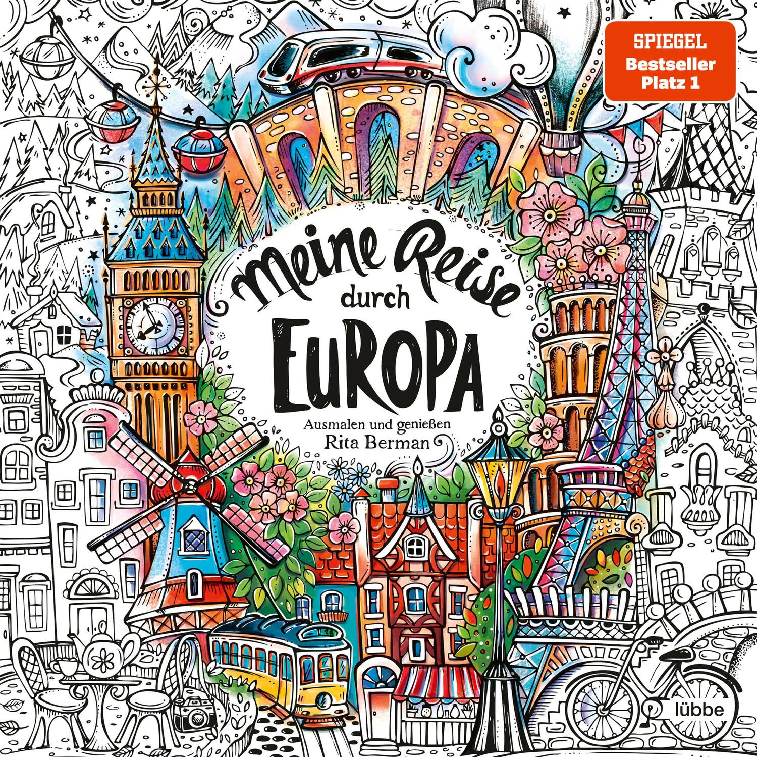 Cover: 9783404617289 | Meine Reise durch Europa | Ausmalen und genießen | Rita Berman | Buch